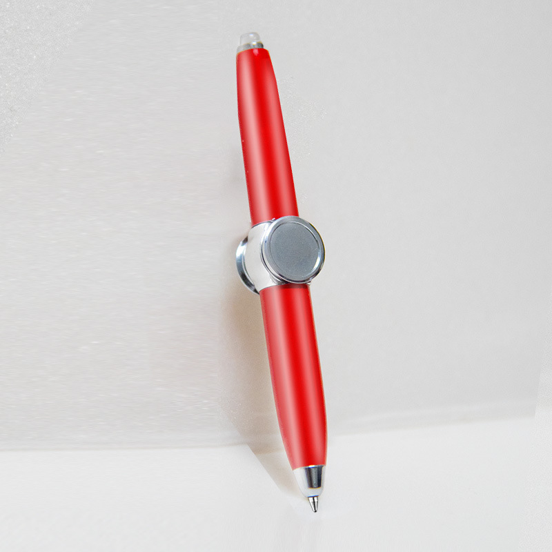 LED Fidget Spinner Ballpoint Pen - Red