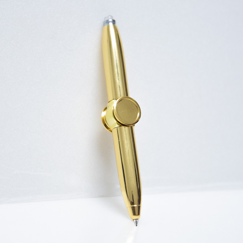 LED Fidget Spinner Ballpoint Pen - Gold