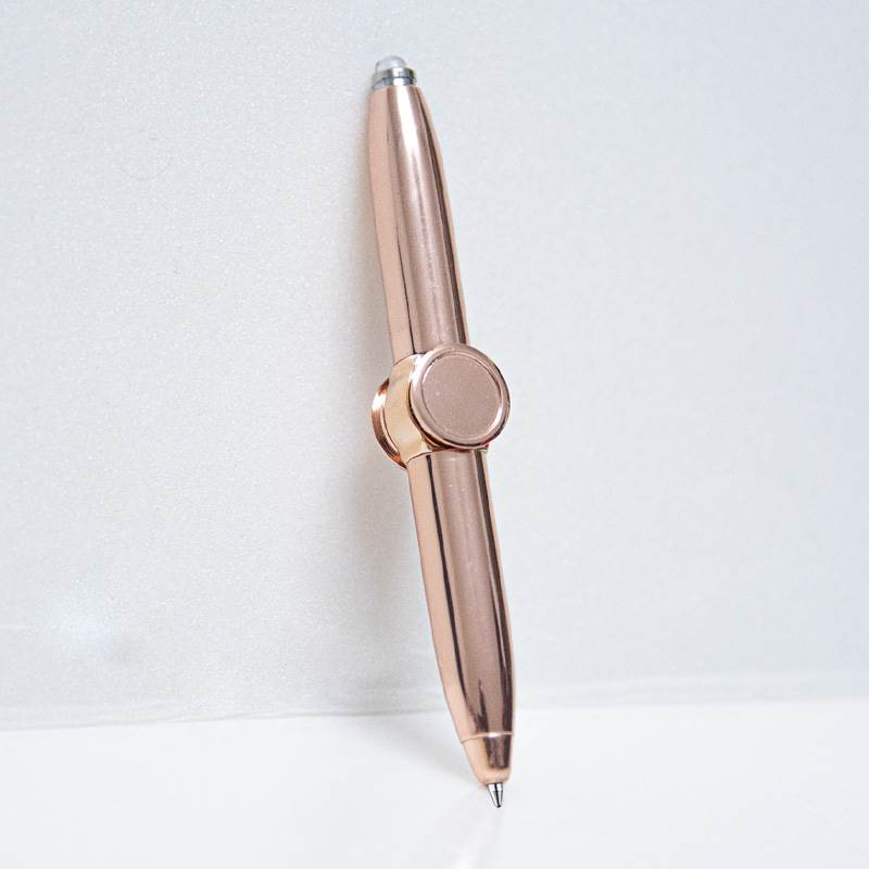 LED Fidget Spinner Ballpoint Pen - Rose Gold