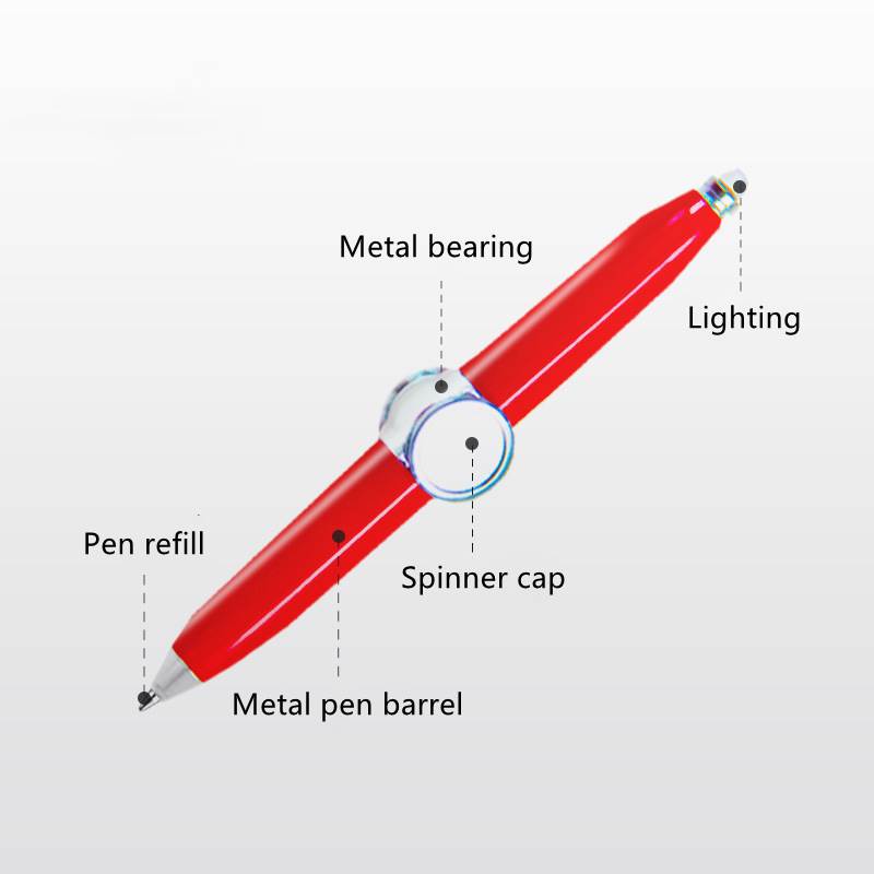 LED Fidget Spinner Ballpoint Pen - Components