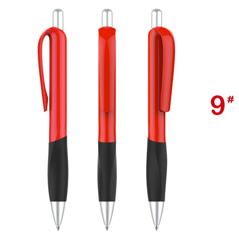 Souvenir Retractable Grip Pen - Red Barrel with Black Grip