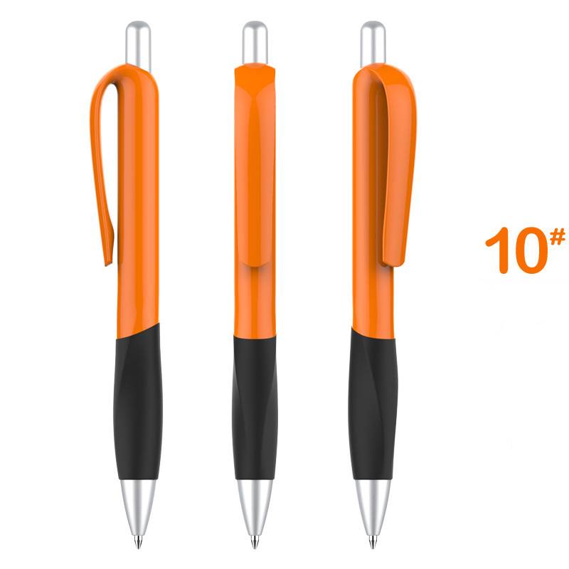 Souvenir Retractable Grip Pen - Orange Barrel with Black Grip