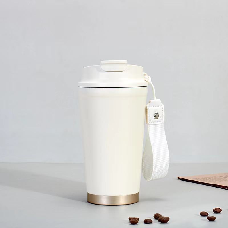White Portable Coffee Cup