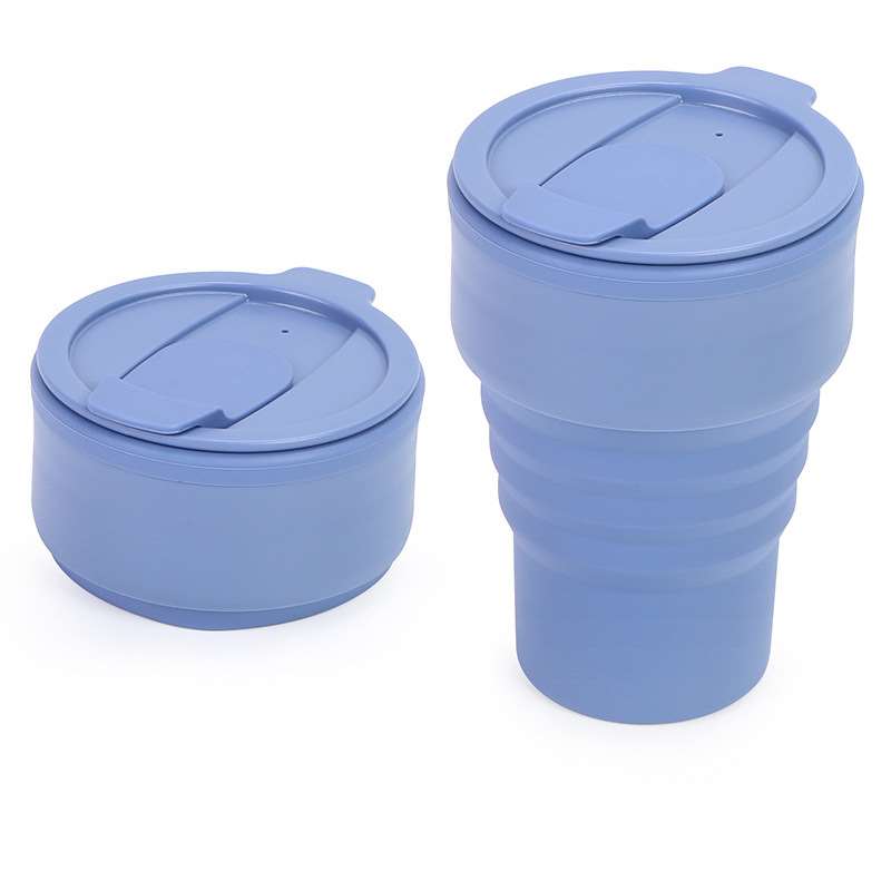 Haze Blue Silicone Collapsible Coffee Mug