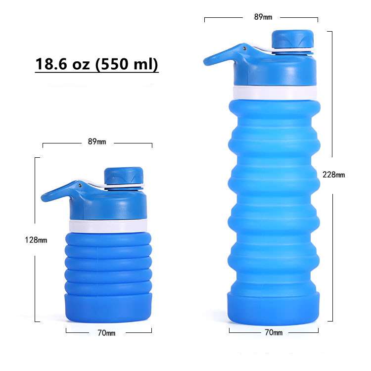 Foldable Water Bottle with Drinking Port