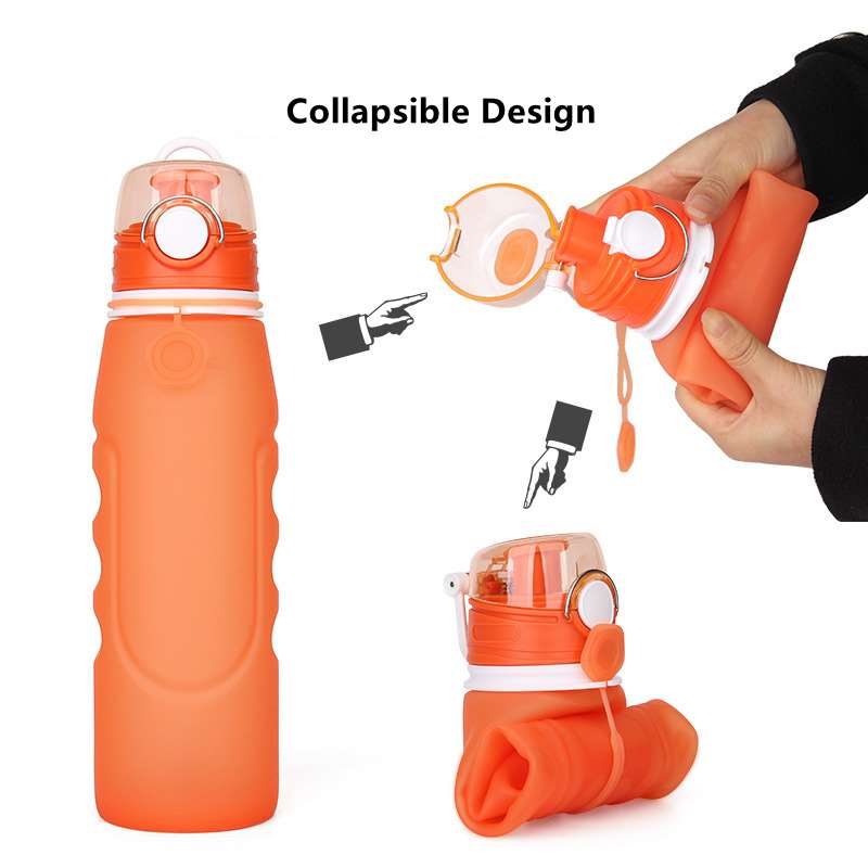 Collapsible Design of the Silicone Water Bottle