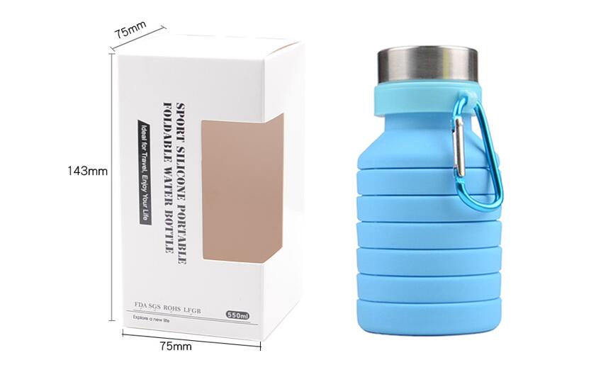 Blue Foldable Water Bottle