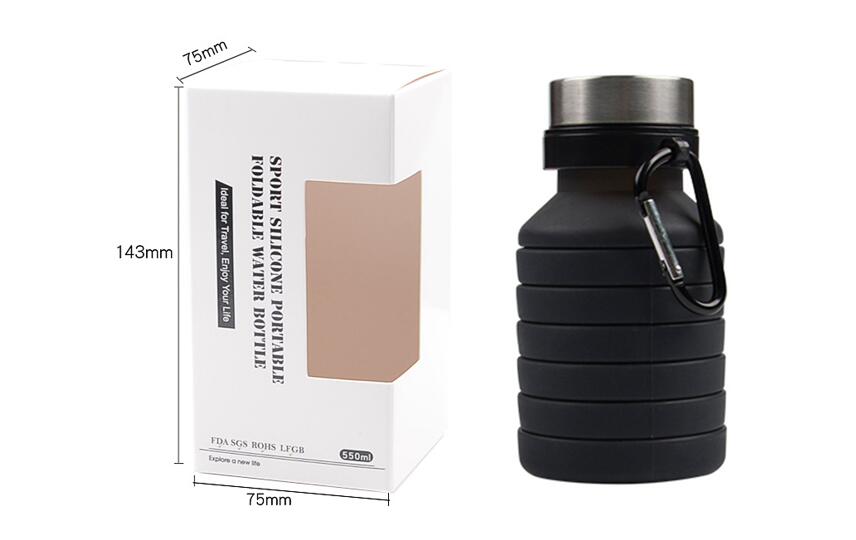 Black Foldable Water Bottle