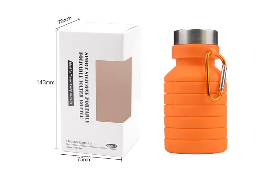 Orange Foldable Water Bottle