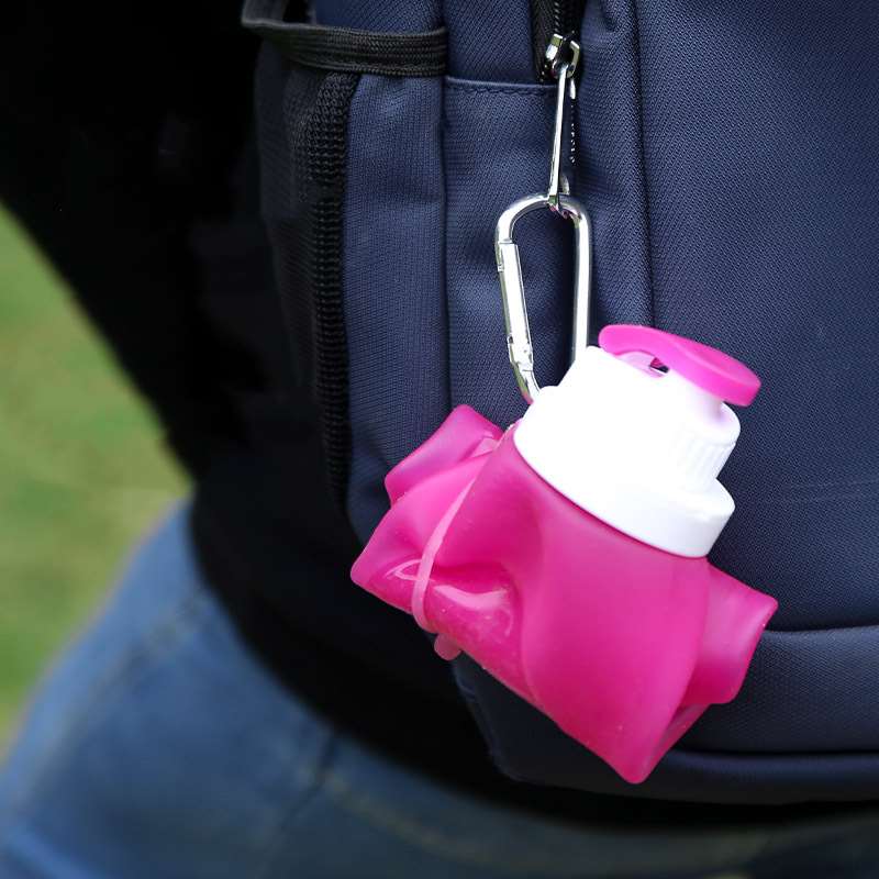 Foldable Water Bottle Hang on a Backpack